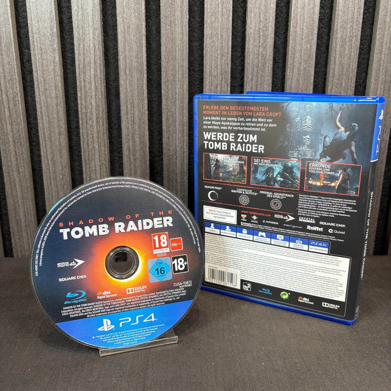Shadow of the Tomb Raider Croft Edition PS4 Rückseite PAL
