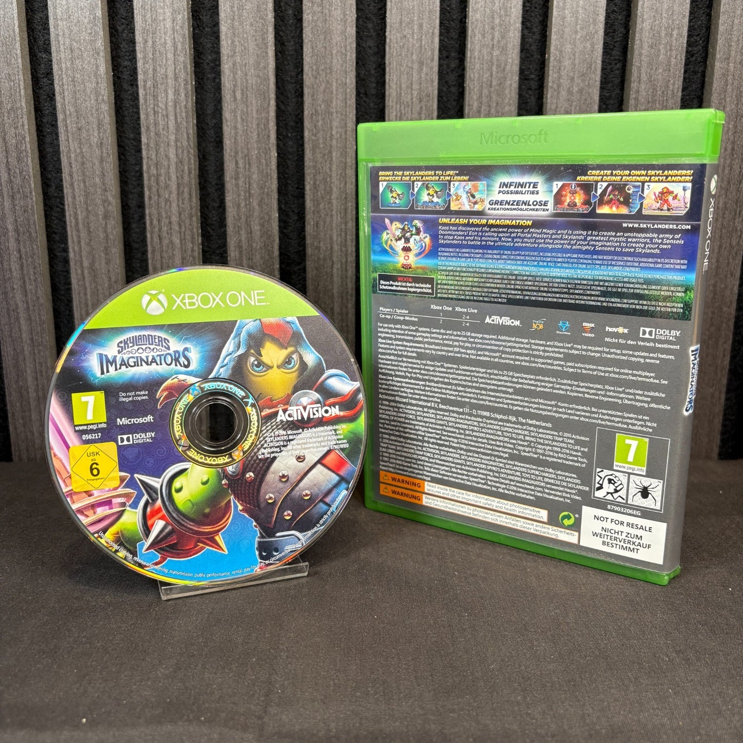 Skylanders Imaginators Xbox One PAL Spiel Rückseite mit Beschreibung
