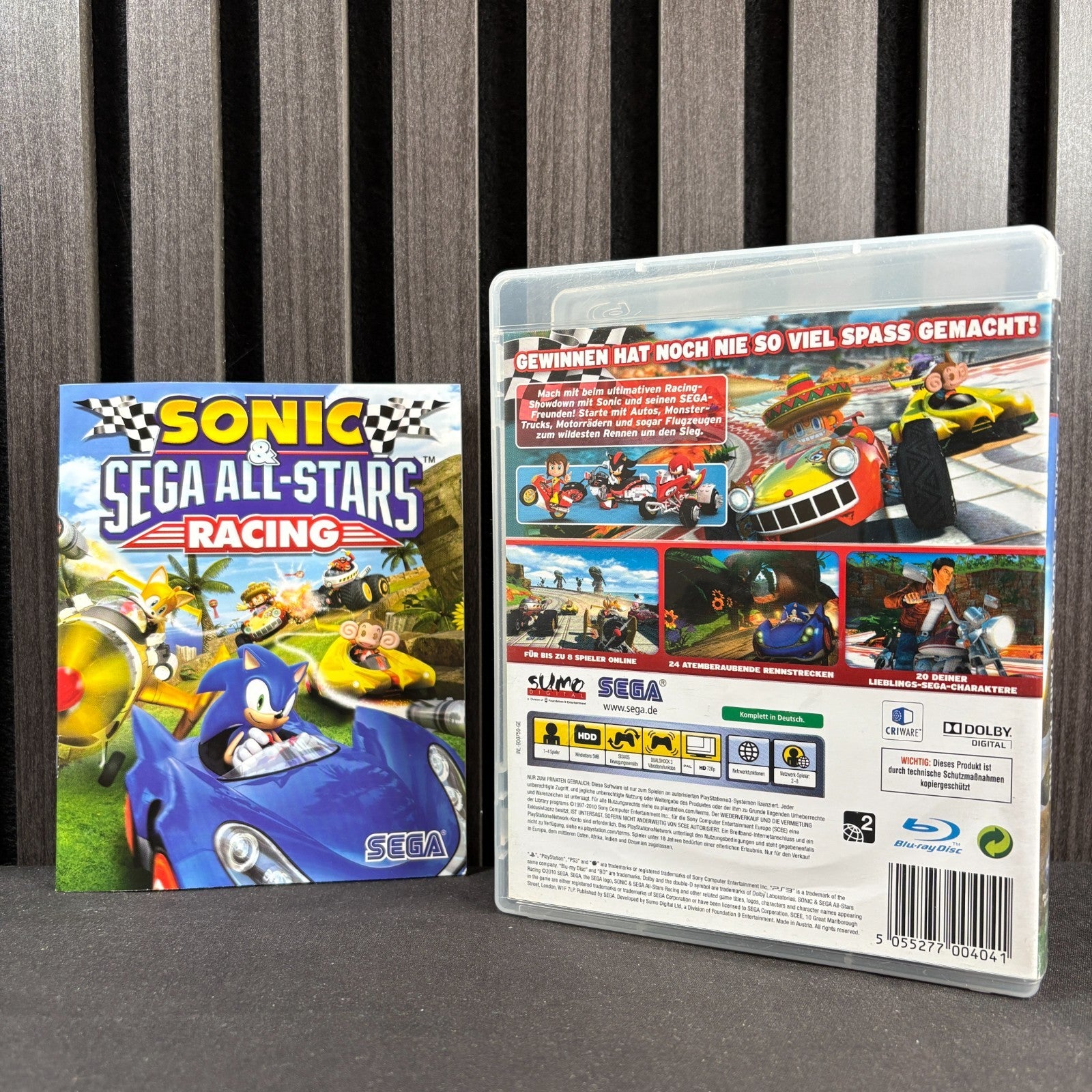 Sonic & Sega All-Stars Racing PS3 Rückseite