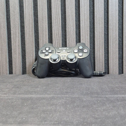 Originaler Sony PlayStation 2 Controller Schwarz Vorderansicht