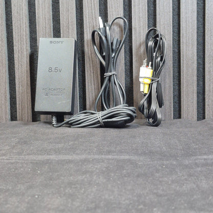 Sony PlayStation 2 Slim Lieferumfang mit Controller Netzteil und Kabelsatz