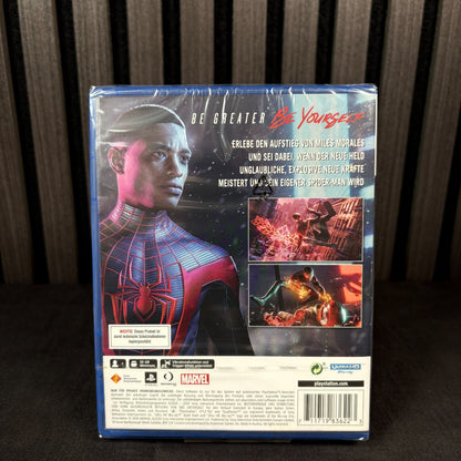 Marvel's Spider-Man Miles Morales PS5 Hülle Rückseite Detailaufnahme Neu versiegelt