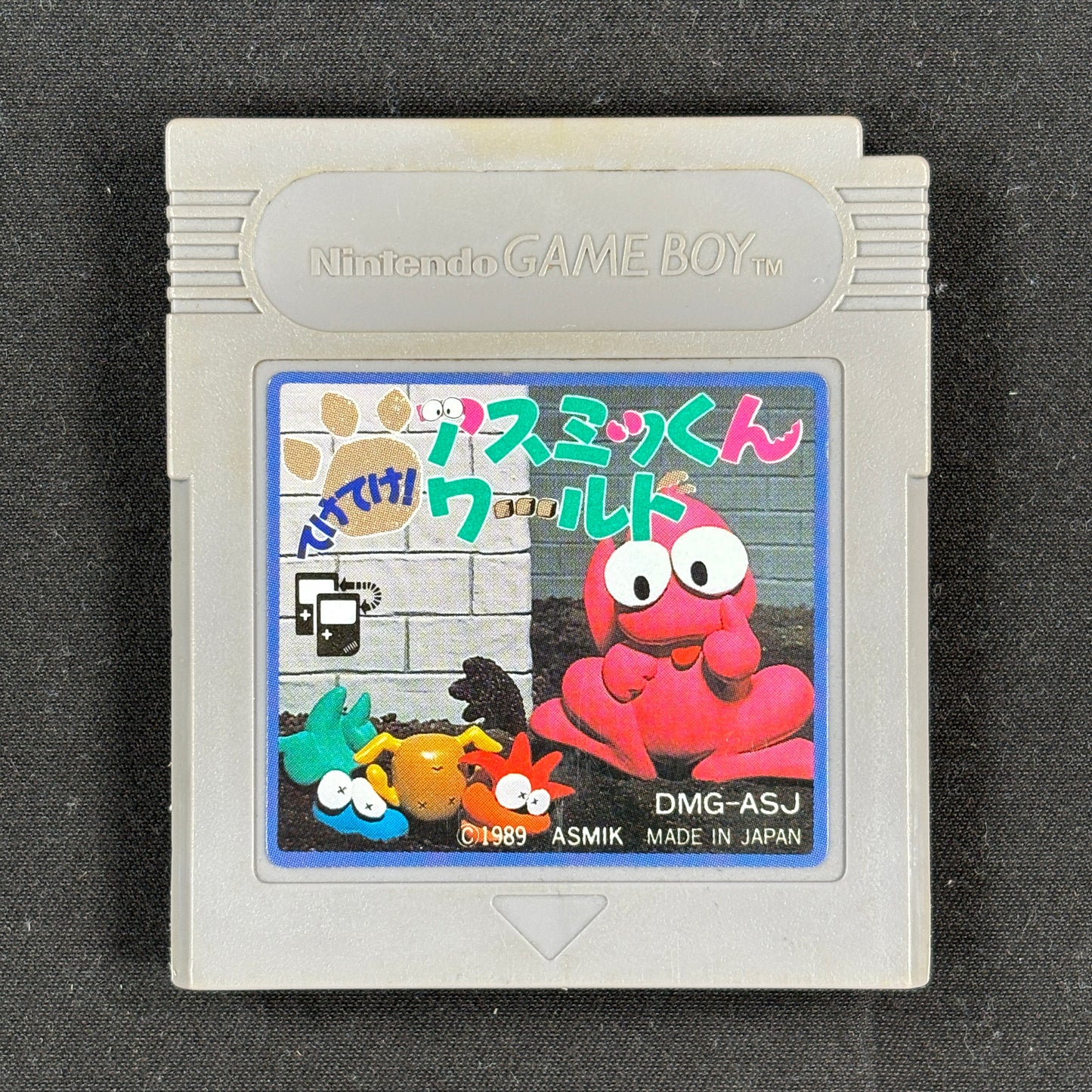 Teke Teke! Asmik-kun World Nintendo Game Boy Japan DMG-ASJ – Modul Vorderseite