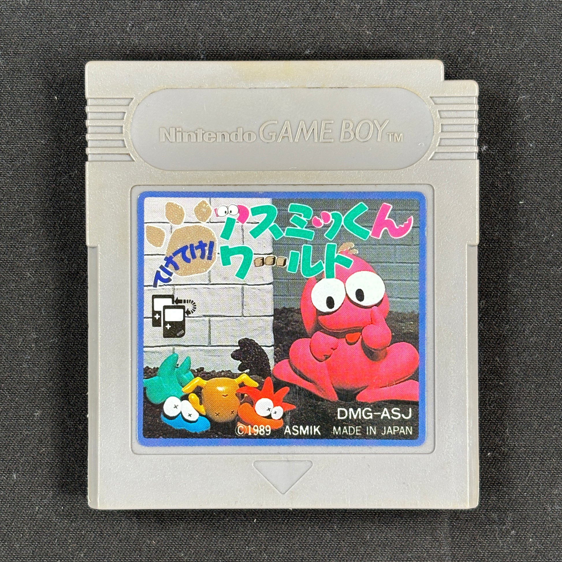Teke Teke! Asmik-kun World Nintendo Game Boy Japan DMG-ASJ – Modul Vorderseite