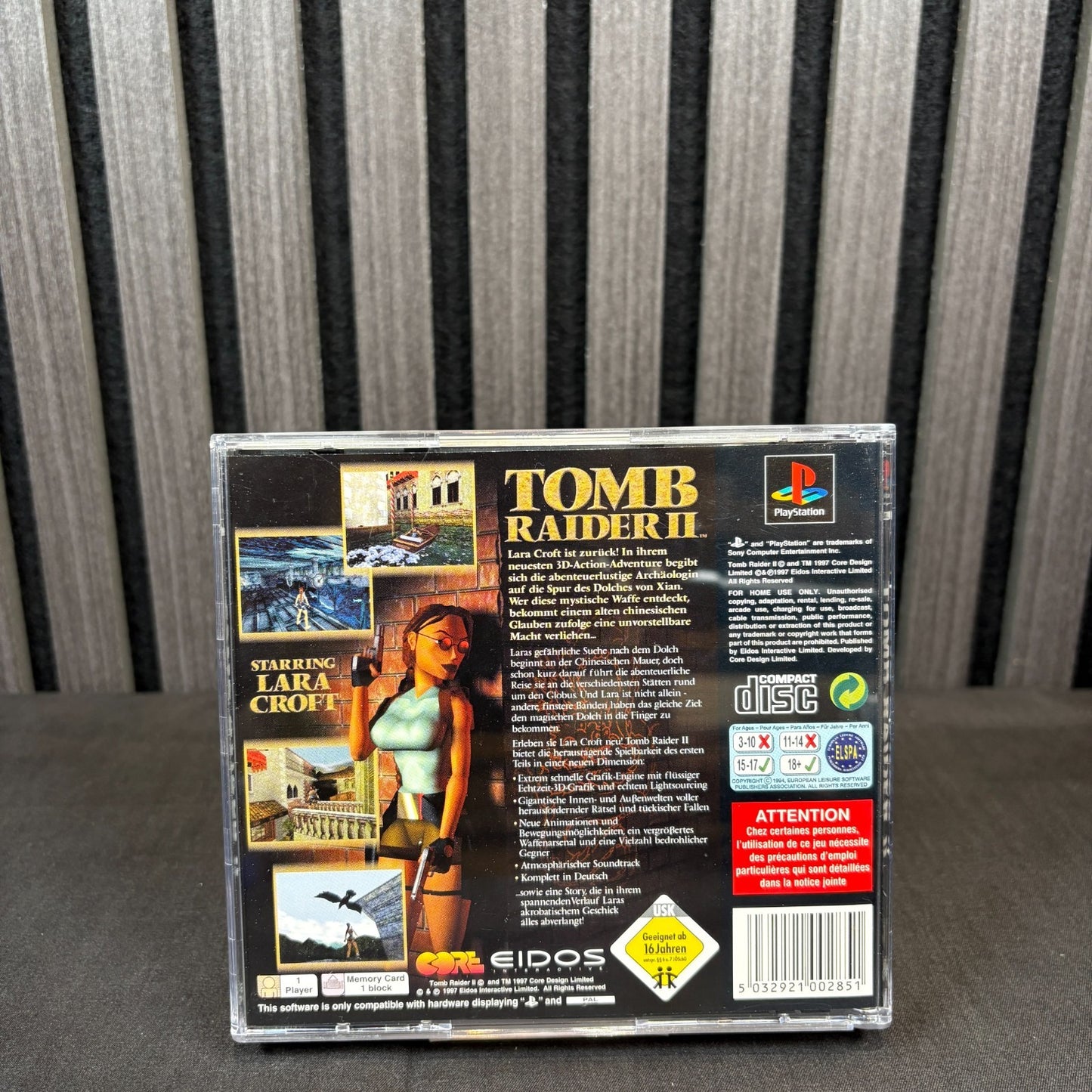 Tomb Raider 2 PS1 Cover Rückseite