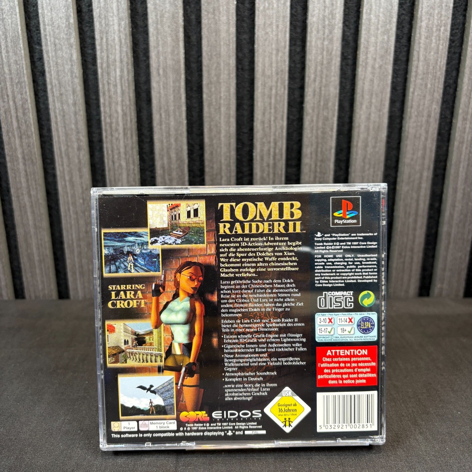 Tomb Raider 2 PS1 Cover Rückseite