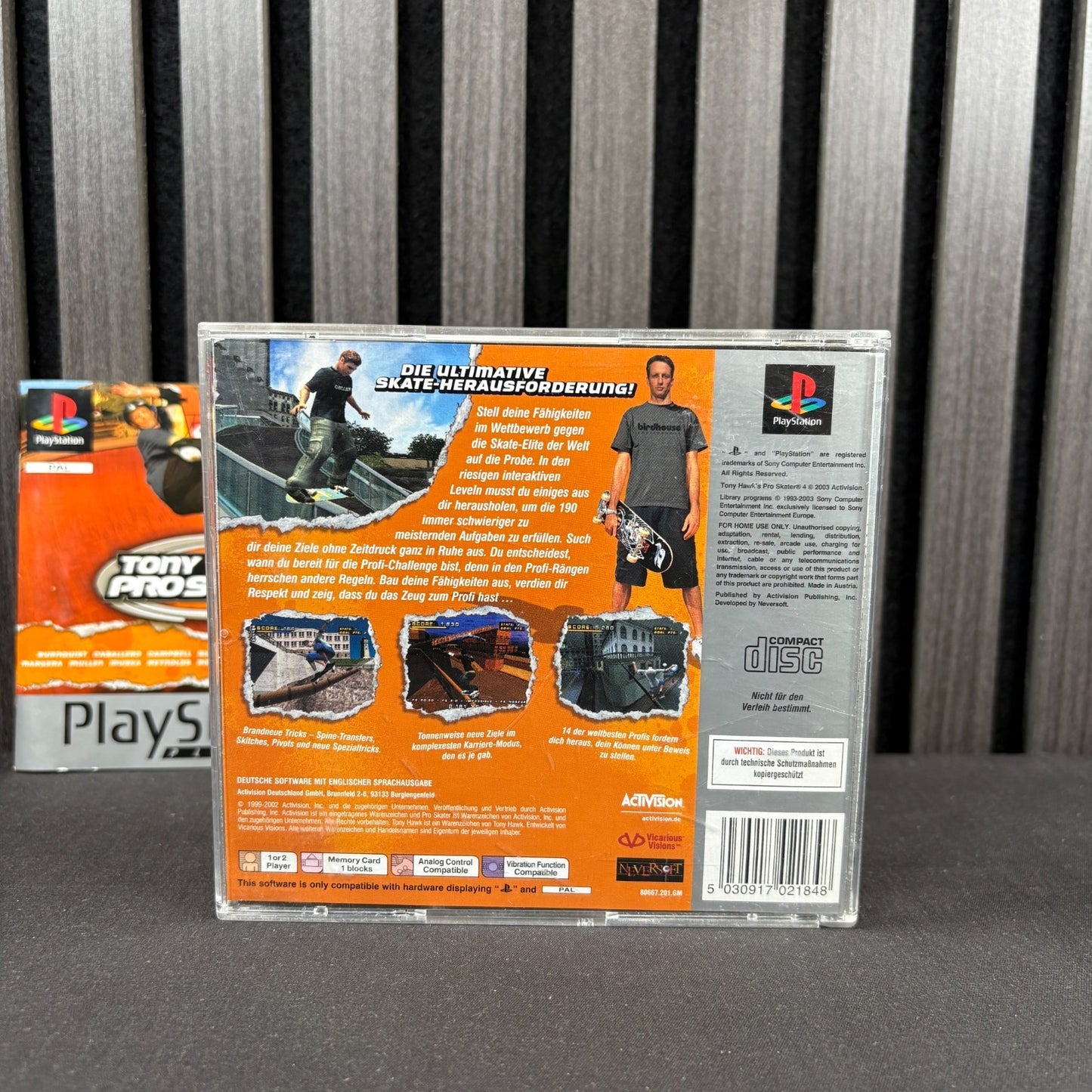 Tony Hawk's Pro Skater 4 PS1 Platinum Cover Detailansicht