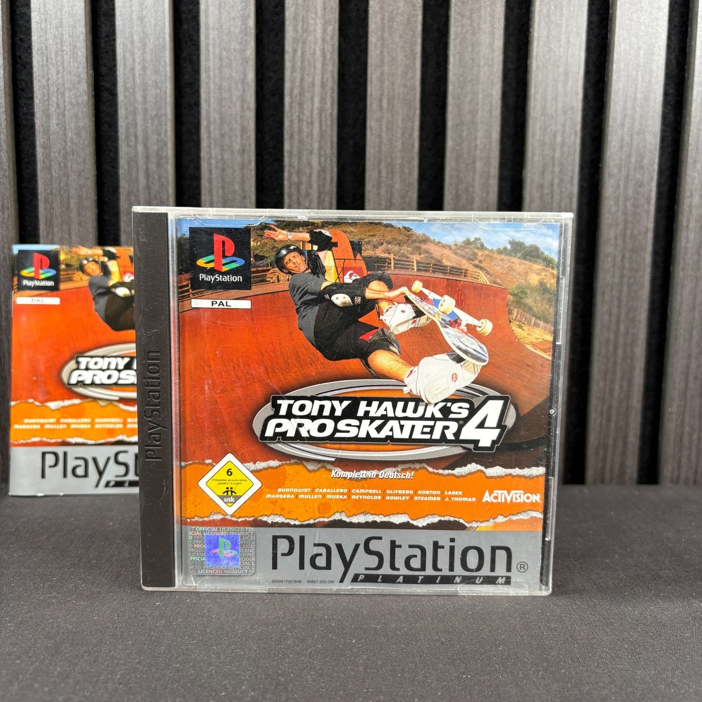 Tony Hawk's Pro Skater 4 PS1 Platinum Cover Detailansicht