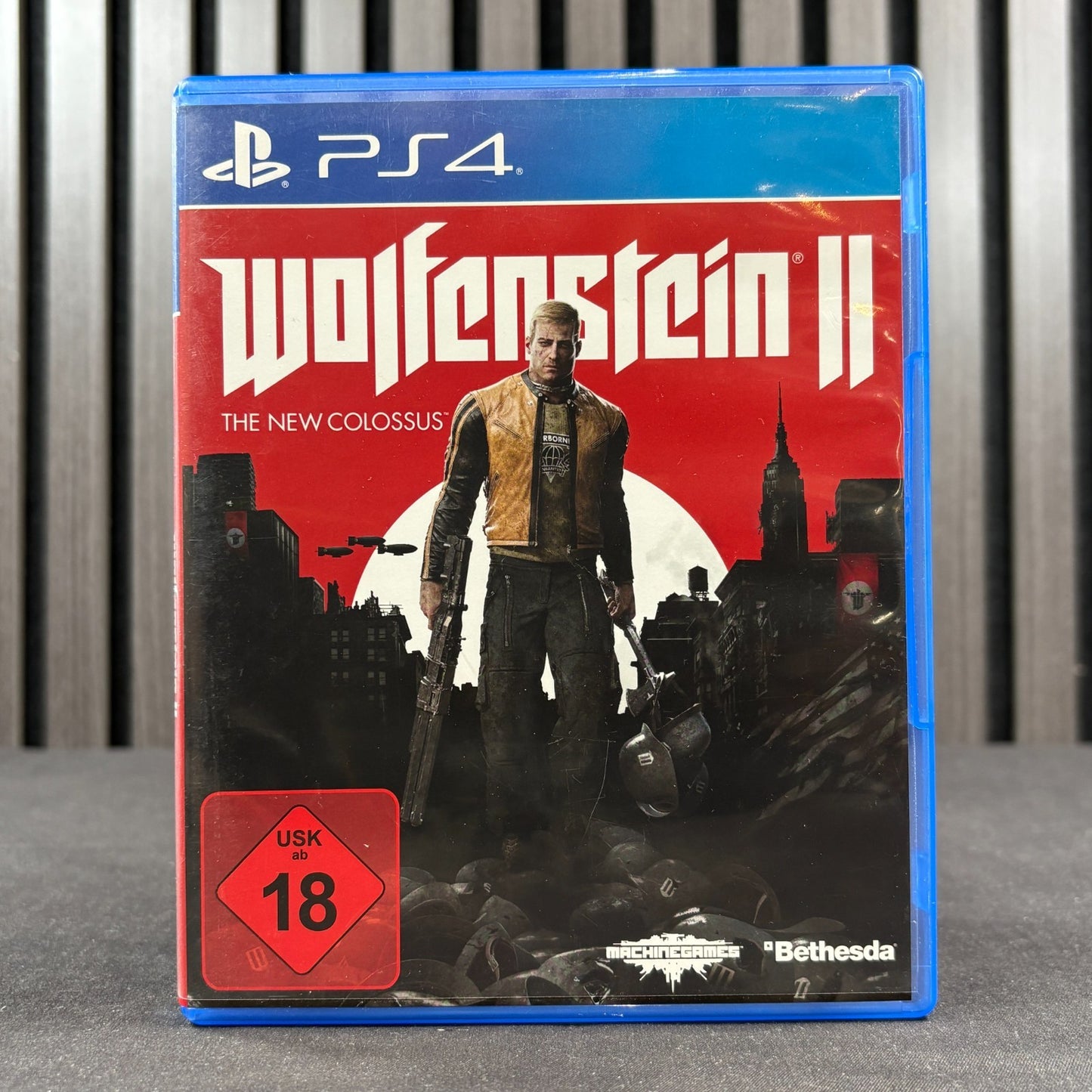 Wolfenstein II The New Colossus PS4 Cover Vorderseite als Detailansicht